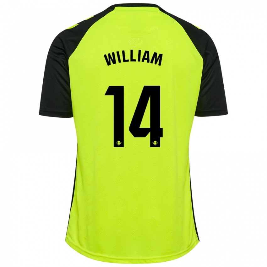 Kinder William Carvalho #14 Fluoreszierendes Gelb Schwarz Auswärtstrikot Trikot 2024/25 T-Shirt Österreich