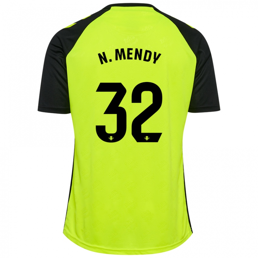 Kinder Nobel Mendy #32 Fluoreszierendes Gelb Schwarz Auswärtstrikot Trikot 2024/25 T-Shirt Österreich