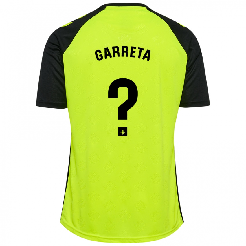 Kinder Félix Garreta #0 Fluoreszierendes Gelb Schwarz Auswärtstrikot Trikot 2024/25 T-Shirt Österreich