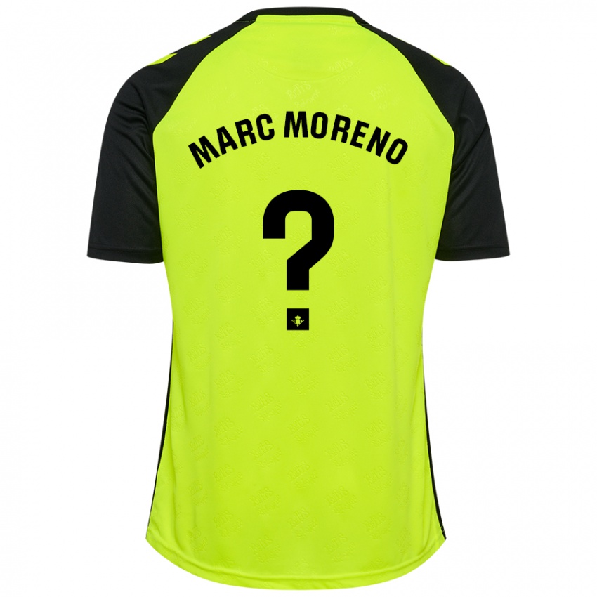 Kinder Marc Moreno #0 Fluoreszierendes Gelb Schwarz Auswärtstrikot Trikot 2024/25 T-Shirt Österreich