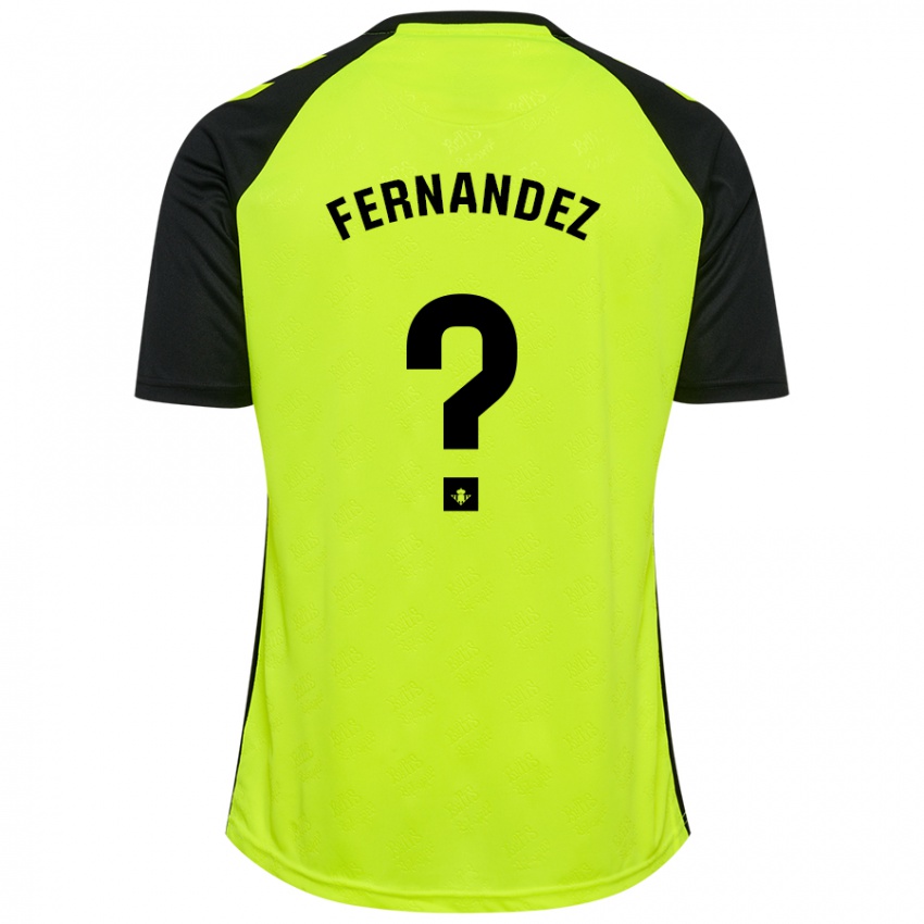 Kinder Nicolás Fernández #0 Fluoreszierendes Gelb Schwarz Auswärtstrikot Trikot 2024/25 T-Shirt Österreich