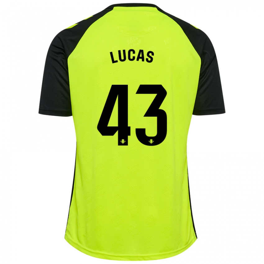 Kinder Lucas Alcázar #43 Fluoreszierendes Gelb Schwarz Auswärtstrikot Trikot 2024/25 T-Shirt Österreich