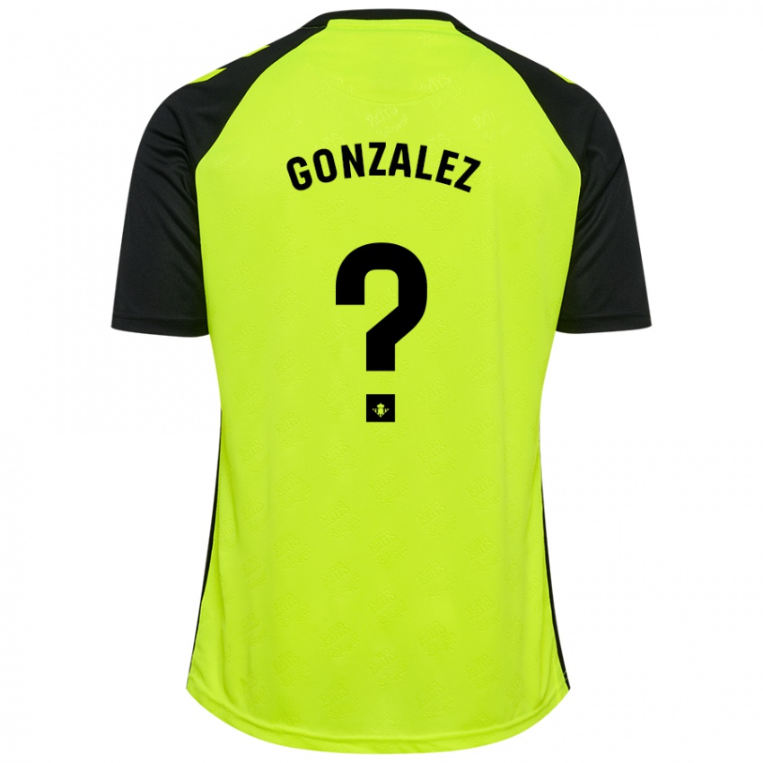 Kinder David González #0 Fluoreszierendes Gelb Schwarz Auswärtstrikot Trikot 2024/25 T-Shirt Österreich