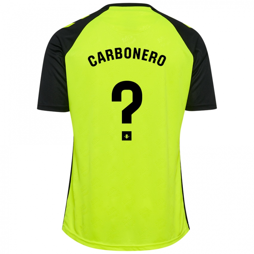 Kinder Marco Carbonero #0 Fluoreszierendes Gelb Schwarz Auswärtstrikot Trikot 2024/25 T-Shirt Österreich