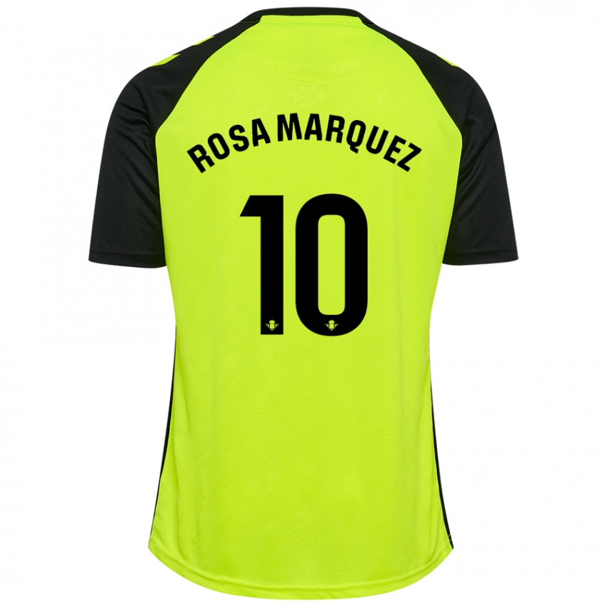 Kinder Rosa Márquez Baena #10 Fluoreszierendes Gelb Schwarz Auswärtstrikot Trikot 2024/25 T-Shirt Österreich