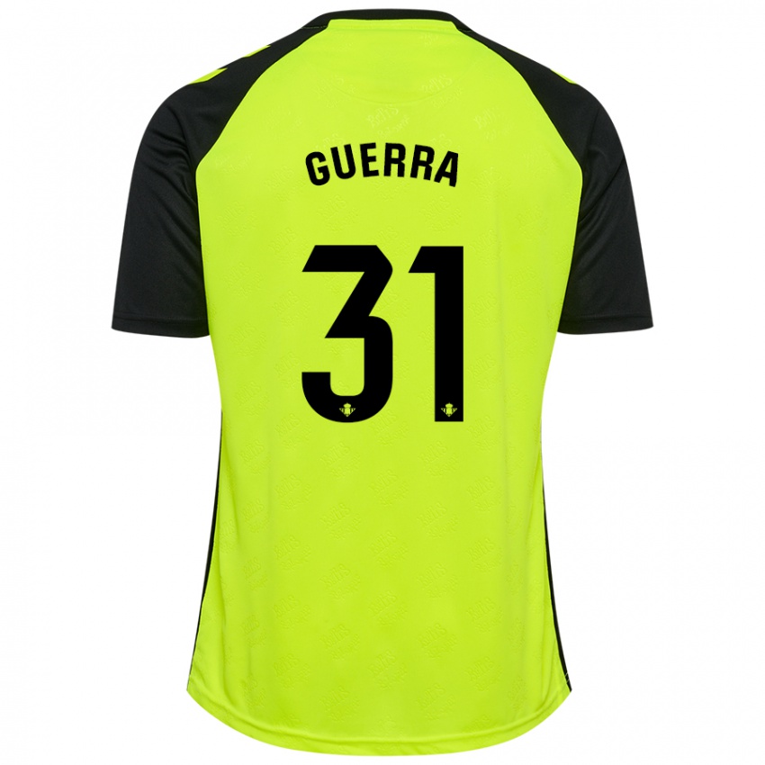 Kinder Ana Guerra Morcillo #31 Fluoreszierendes Gelb Schwarz Auswärtstrikot Trikot 2024/25 T-Shirt Österreich