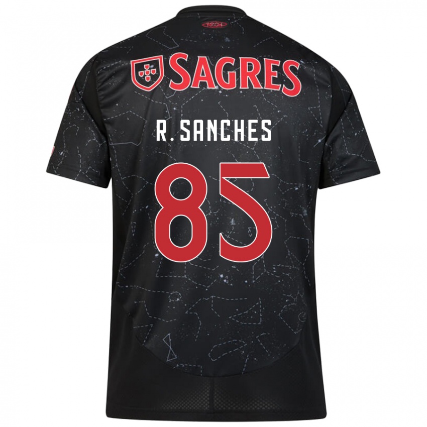 Kinder Renato Sanches #85 Schwarz Rot Auswärtstrikot Trikot 2024/25 T-Shirt Österreich