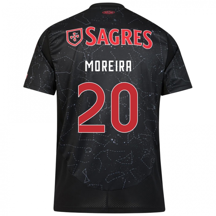 Kinder André Moreira #20 Schwarz Rot Auswärtstrikot Trikot 2024/25 T-Shirt Österreich