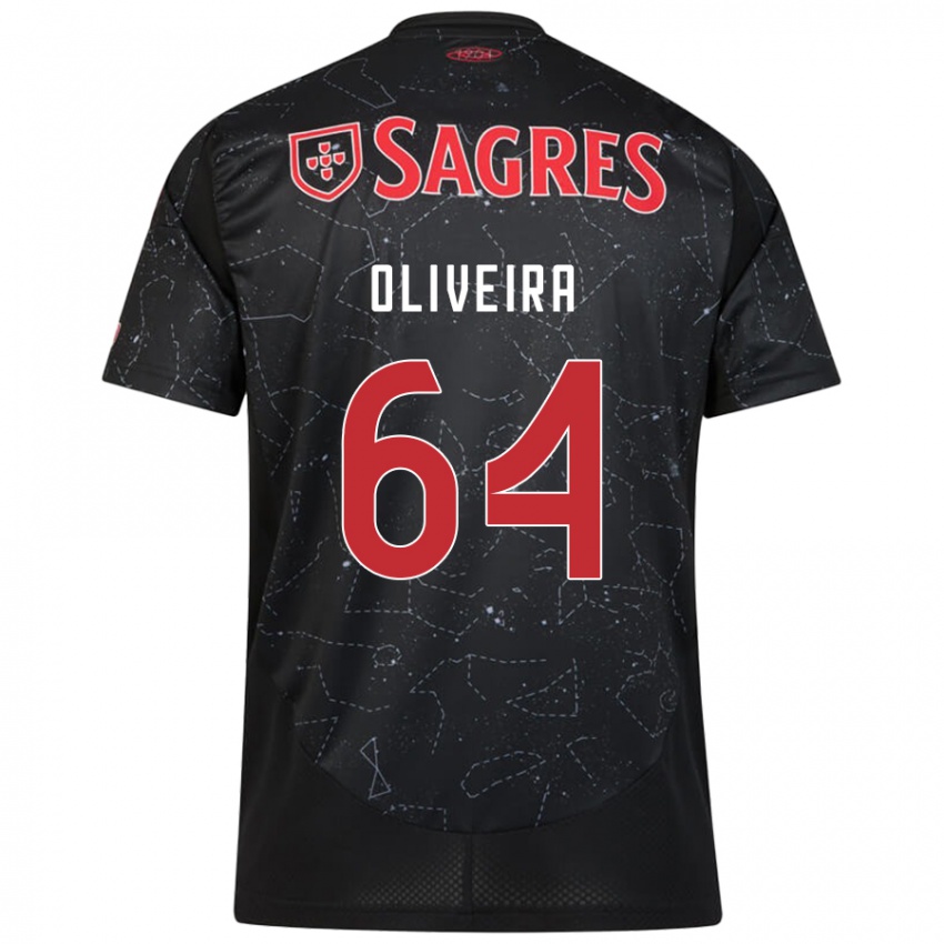 Kinder Gonçalo Oliveira #64 Schwarz Rot Auswärtstrikot Trikot 2024/25 T-Shirt Österreich