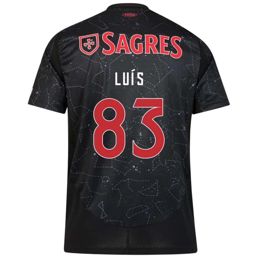 Kinder Rafael Luís #83 Schwarz Rot Auswärtstrikot Trikot 2024/25 T-Shirt Österreich