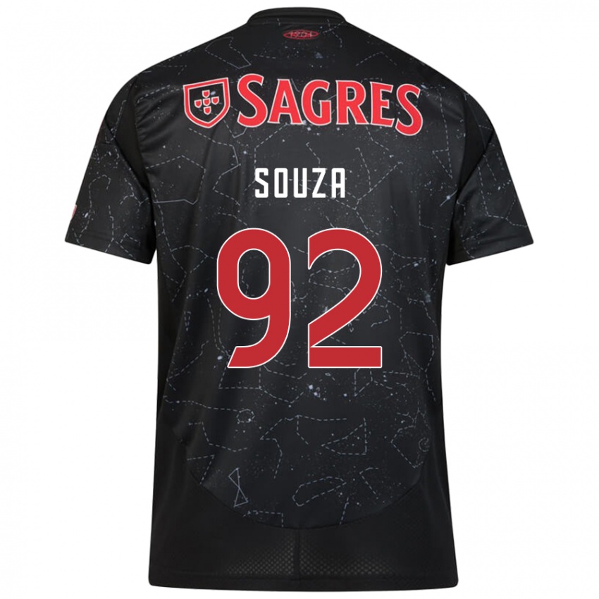 Kinder Pedro Souza #92 Schwarz Rot Auswärtstrikot Trikot 2024/25 T-Shirt Österreich