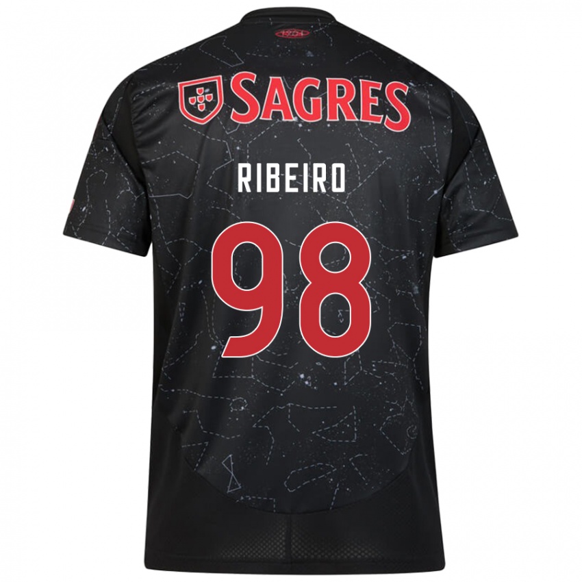 Kinder Ricardo Ribeiro #98 Schwarz Rot Auswärtstrikot Trikot 2024/25 T-Shirt Österreich