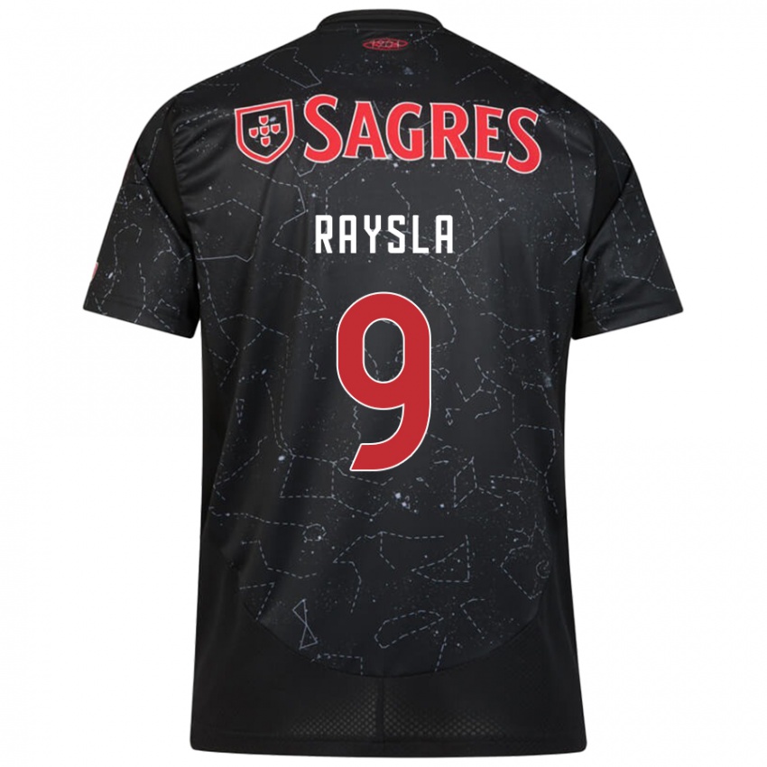 Kinder Nycole Raysla #9 Schwarz Rot Auswärtstrikot Trikot 2024/25 T-Shirt Österreich