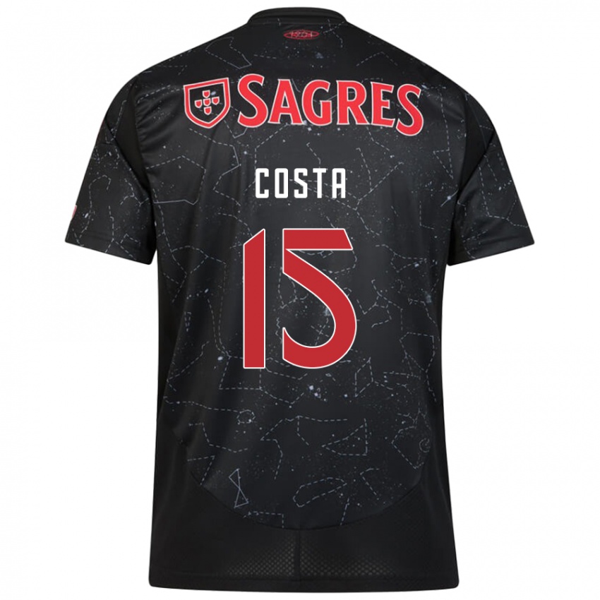 Kinder Carole Costa #15 Schwarz Rot Auswärtstrikot Trikot 2024/25 T-Shirt Österreich