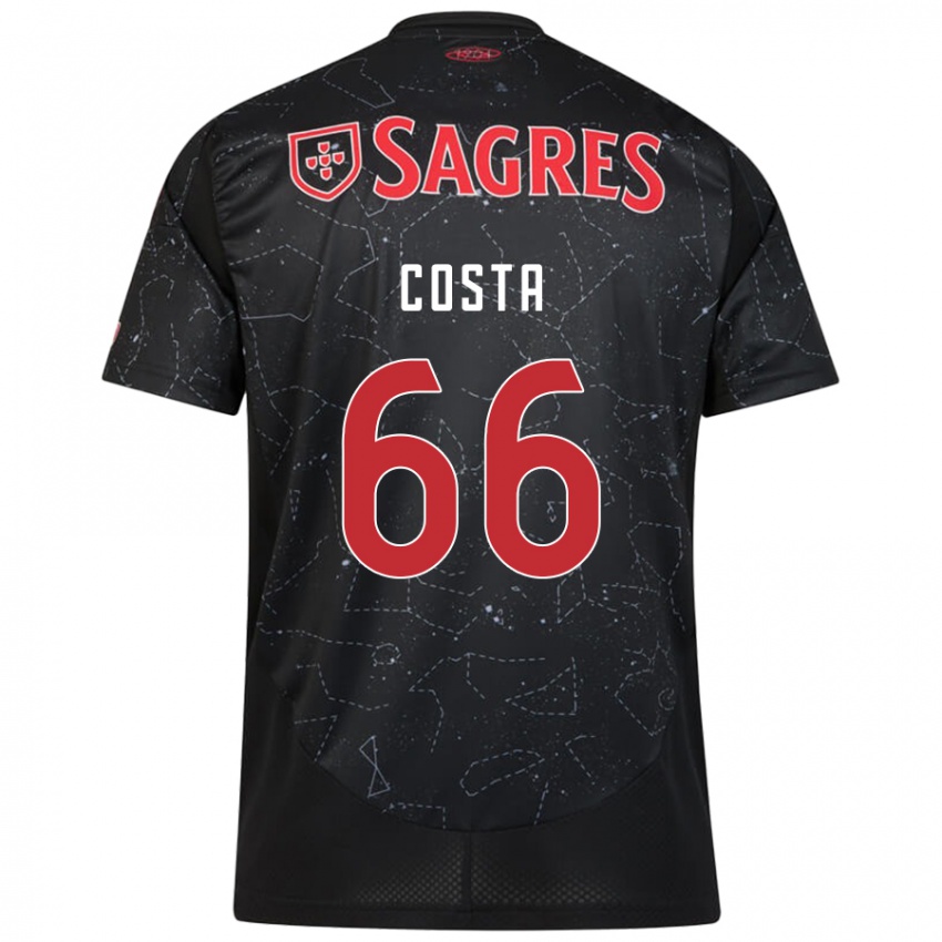 Kinder Rute Costa #66 Schwarz Rot Auswärtstrikot Trikot 2024/25 T-Shirt Österreich