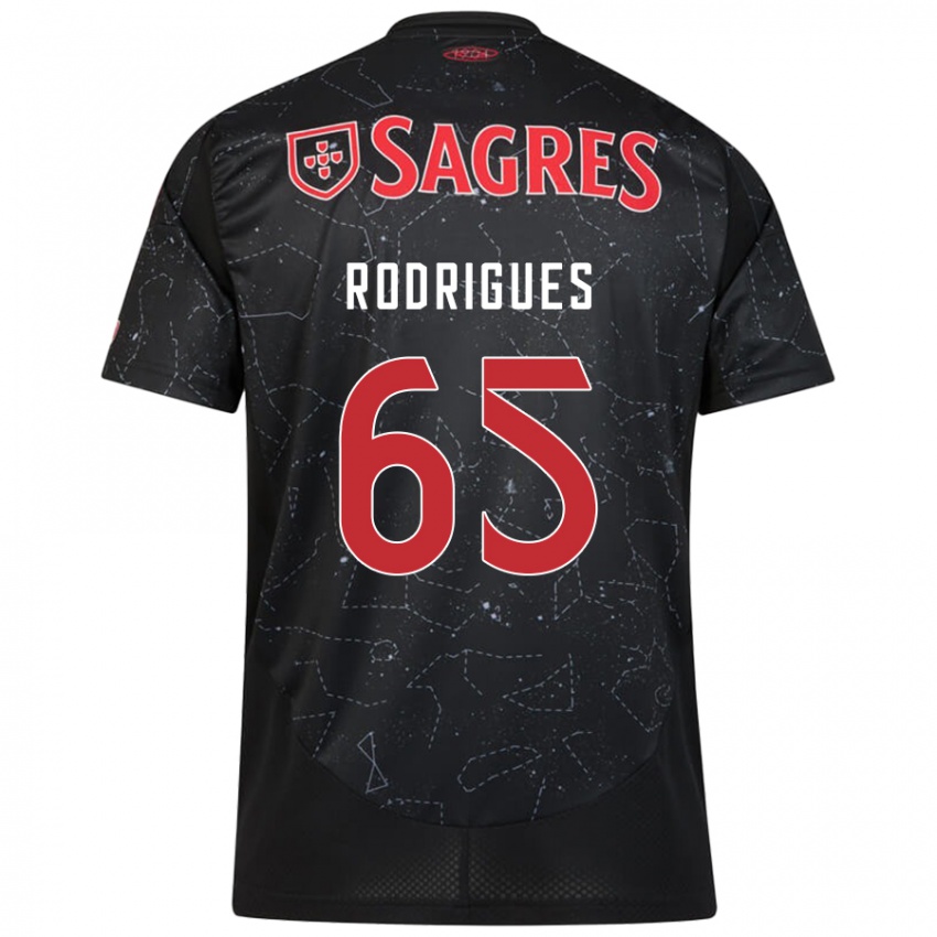 Kinder Rafael Rodrigues #65 Schwarz Rot Auswärtstrikot Trikot 2024/25 T-Shirt Österreich