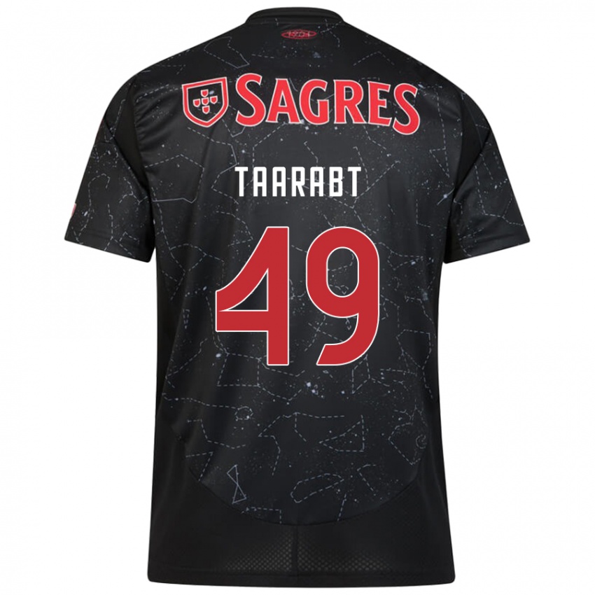 Kinder Adel Taarabt #49 Schwarz Rot Auswärtstrikot Trikot 2024/25 T-Shirt Österreich