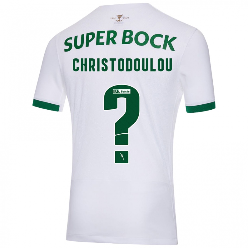 Kinder Argyris Christodoulou #0 Weiß Grün Auswärtstrikot Trikot 2024/25 T-Shirt Österreich