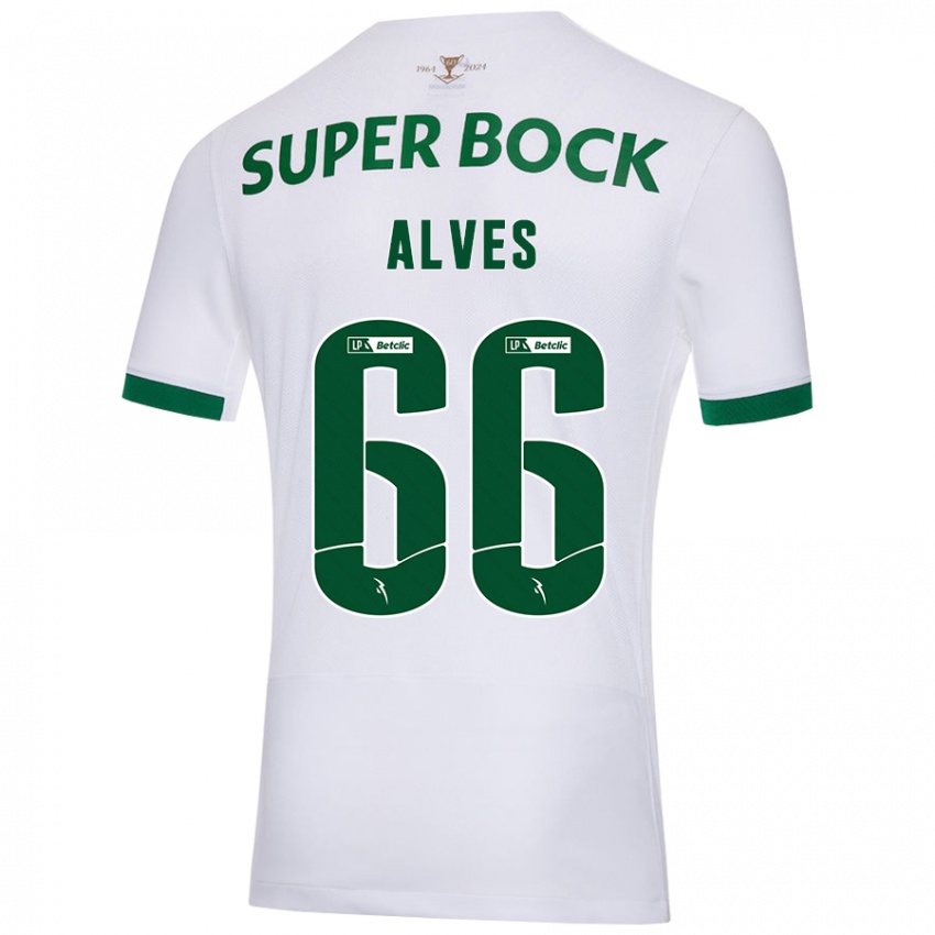 Kinder Miguel Alves #66 Weiß Grün Auswärtstrikot Trikot 2024/25 T-Shirt Österreich