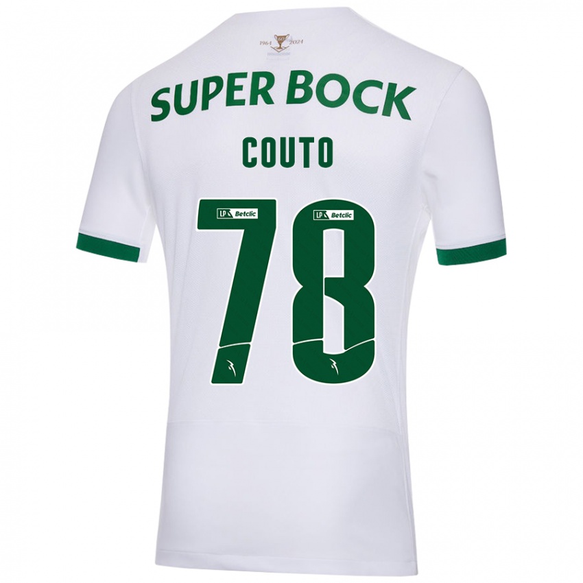 Kinder Mauro Couto #78 Weiß Grün Auswärtstrikot Trikot 2024/25 T-Shirt Österreich