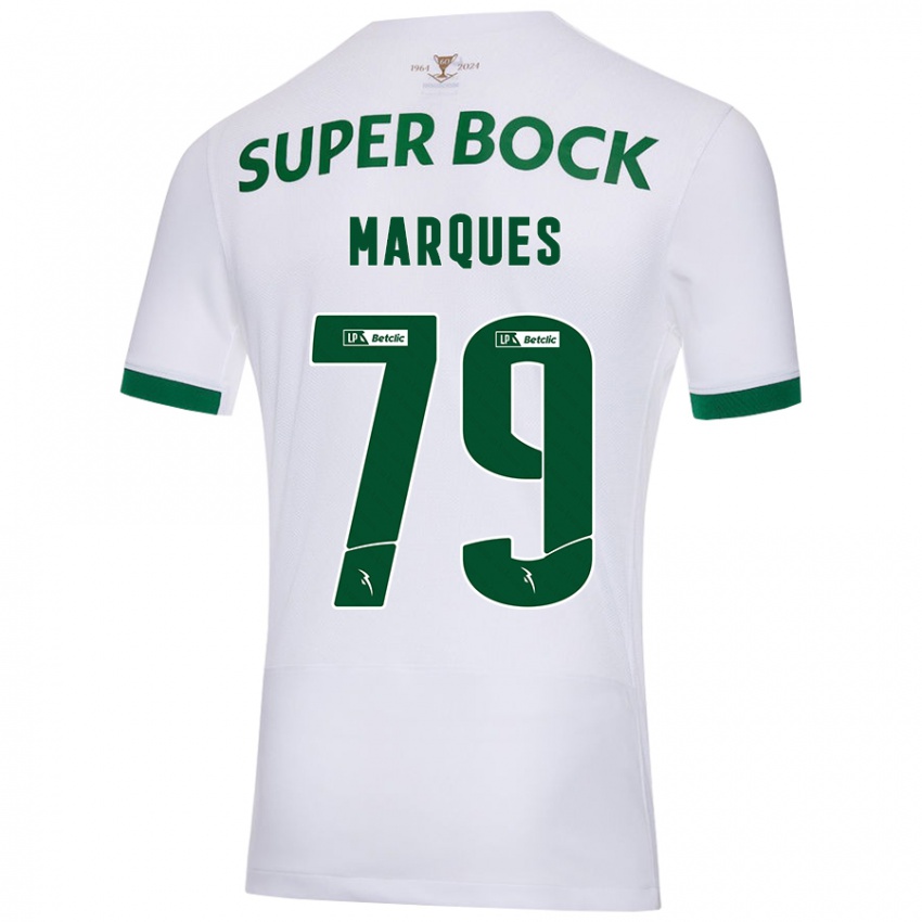 Kinder Rodrigo Marquês #79 Weiß Grün Auswärtstrikot Trikot 2024/25 T-Shirt Österreich