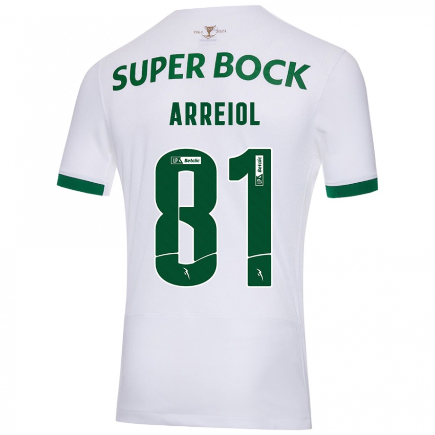 Kinder Henrique Arreiol #81 Weiß Grün Auswärtstrikot Trikot 2024/25 T-Shirt Österreich