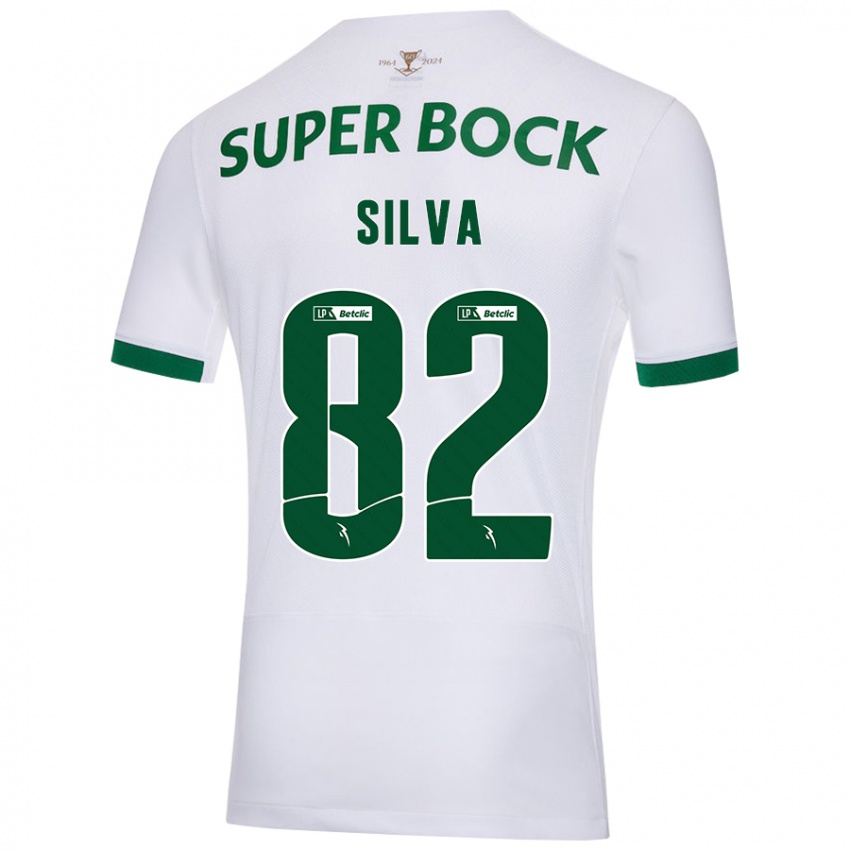 Kinder Gabriel Silva #82 Weiß Grün Auswärtstrikot Trikot 2024/25 T-Shirt Österreich