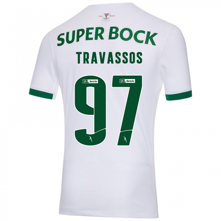 Kinder Travassos #97 Weiß Grün Auswärtstrikot Trikot 2024/25 T-Shirt Österreich