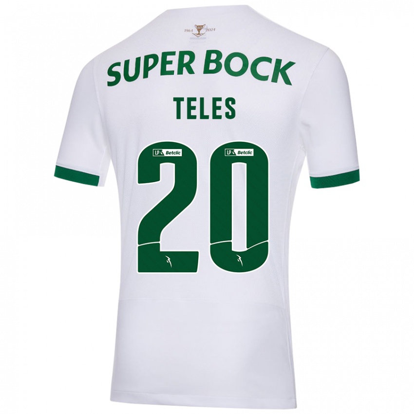 Kinder Ana Isabel Teles #20 Weiß Grün Auswärtstrikot Trikot 2024/25 T-Shirt Österreich