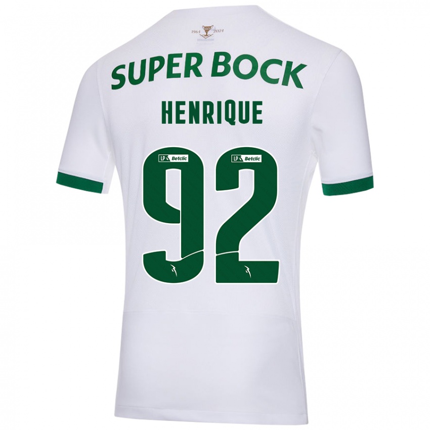 Kinder Eduardo Henrique #92 Weiß Grün Auswärtstrikot Trikot 2024/25 T-Shirt Österreich