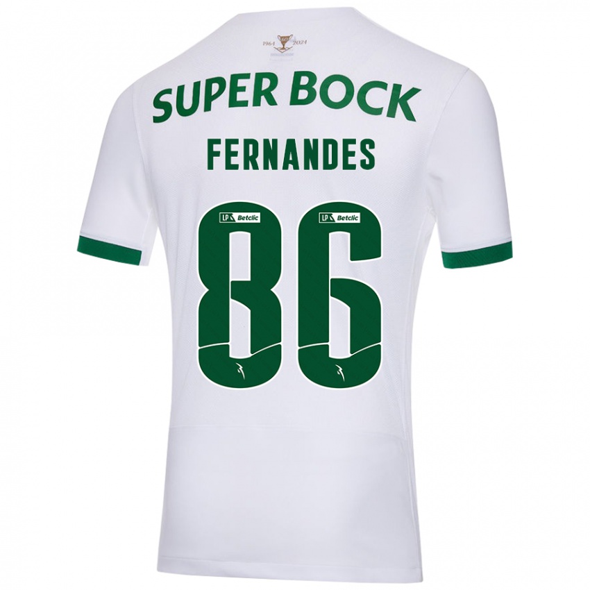 Kinder Emanuel Fernandes #86 Weiß Grün Auswärtstrikot Trikot 2024/25 T-Shirt Österreich