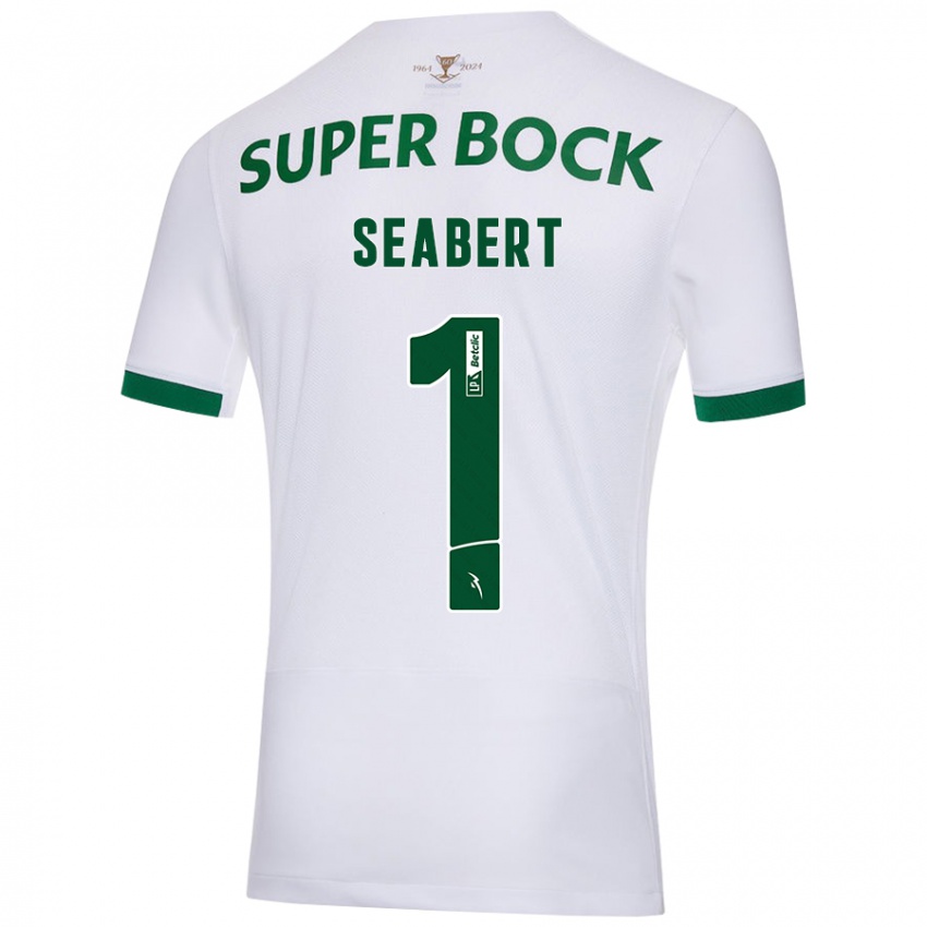 Kinder Hannah Grace Seabert #1 Weiß Grün Auswärtstrikot Trikot 2024/25 T-Shirt Österreich