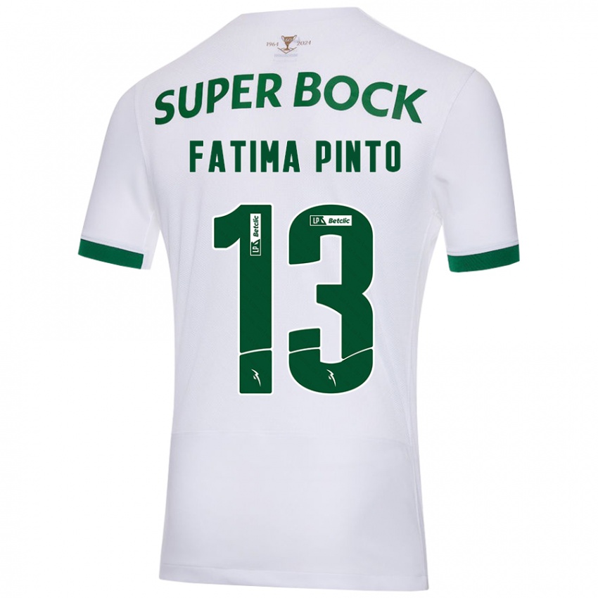 Kinder Fátima Alexandra Figueira Pinto #13 Weiß Grün Auswärtstrikot Trikot 2024/25 T-Shirt Österreich