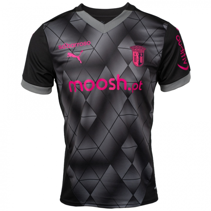 Kinder Bruma #7 Schwarz Rosa Auswärtstrikot Trikot 2024/25 T-Shirt Österreich