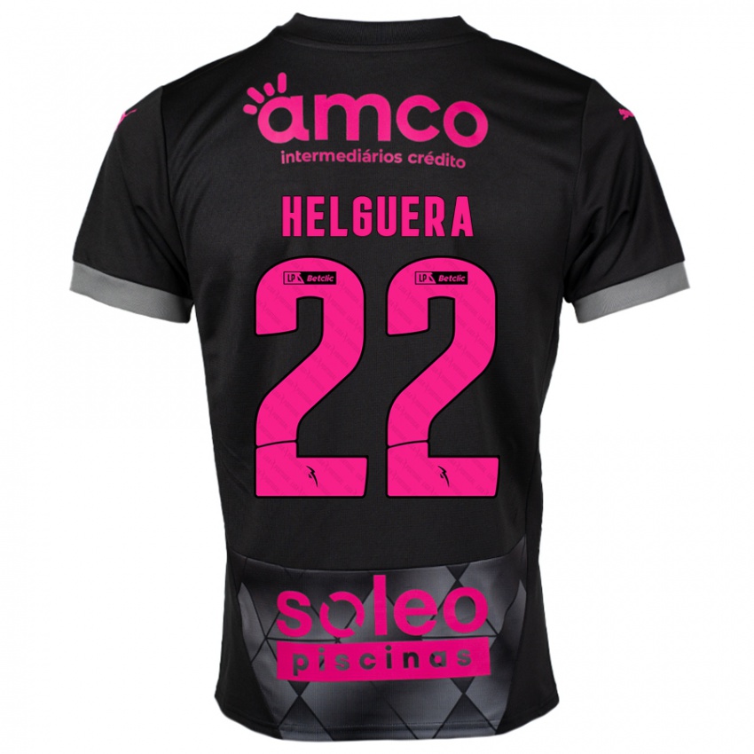 Kinder Thiago Helguera #22 Schwarz Rosa Auswärtstrikot Trikot 2024/25 T-Shirt Österreich