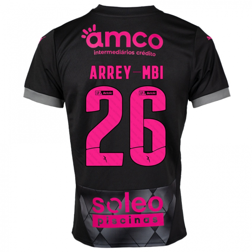 Kinder Bright Arrey-Mbi #26 Schwarz Rosa Auswärtstrikot Trikot 2024/25 T-Shirt Österreich