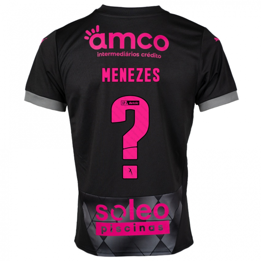 Kinder Gabriel Menezes #0 Schwarz Rosa Auswärtstrikot Trikot 2024/25 T-Shirt Österreich