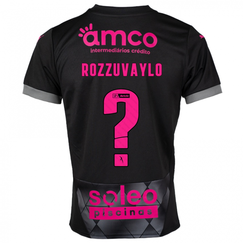 Kinder Dani Rozzuvaylo #0 Schwarz Rosa Auswärtstrikot Trikot 2024/25 T-Shirt Österreich