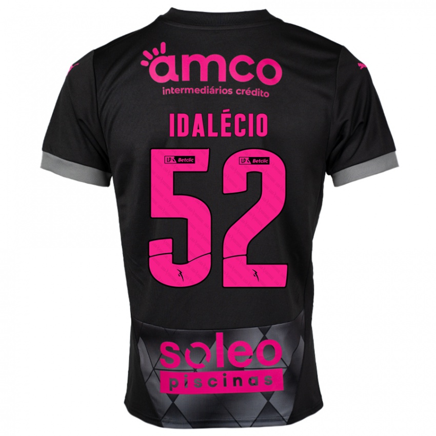 Kinder Idalécio #52 Schwarz Rosa Auswärtstrikot Trikot 2024/25 T-Shirt Österreich