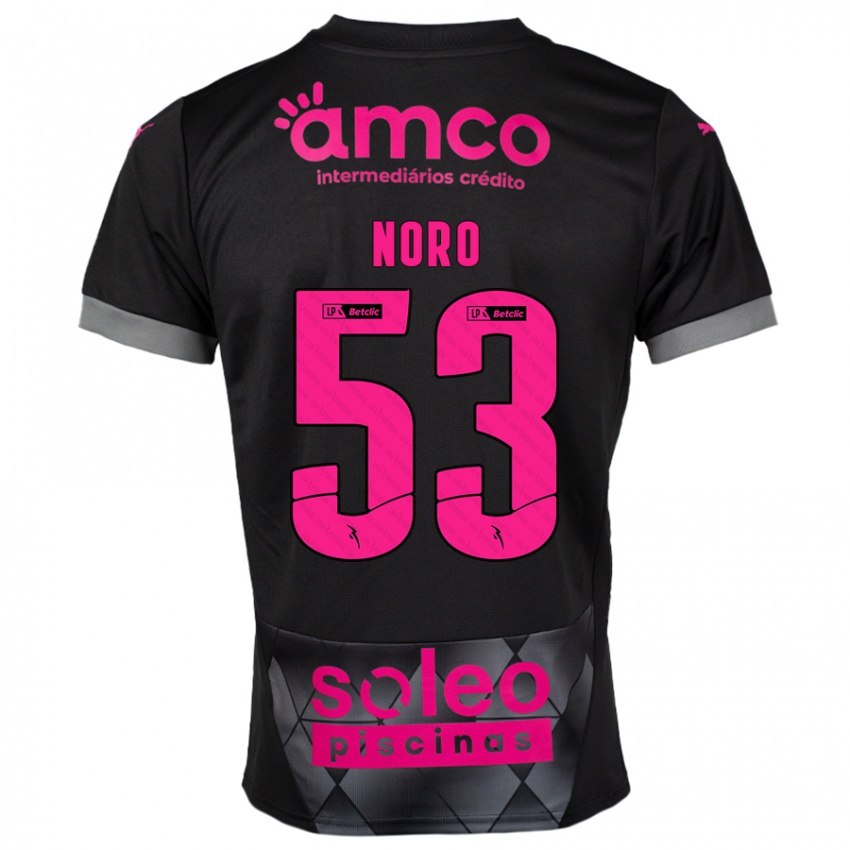 Kinder Jonatás Noro #53 Schwarz Rosa Auswärtstrikot Trikot 2024/25 T-Shirt Österreich