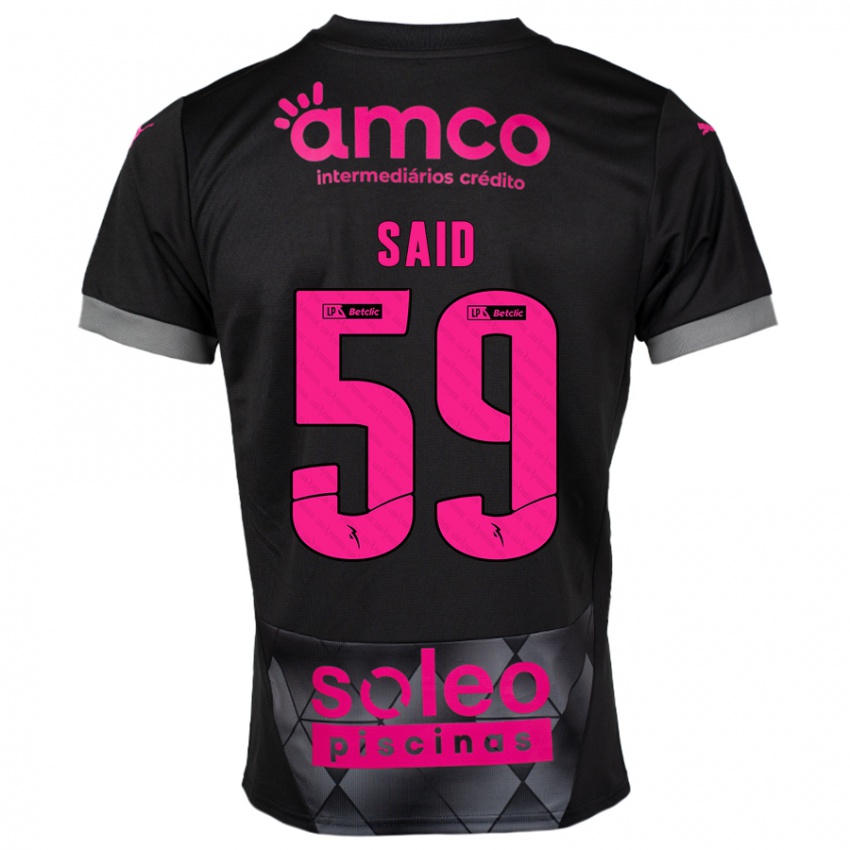 Kinder Yan Said #59 Schwarz Rosa Auswärtstrikot Trikot 2024/25 T-Shirt Österreich