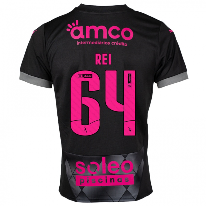 Kinder Ricardo Rei #64 Schwarz Rosa Auswärtstrikot Trikot 2024/25 T-Shirt Österreich