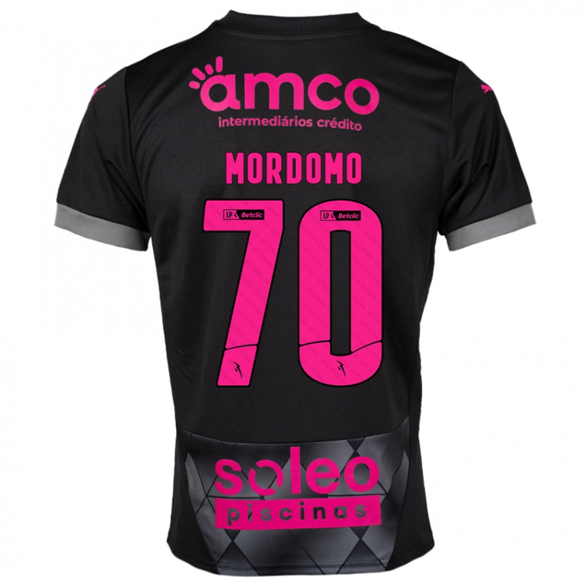 Kinder Mordomo #70 Schwarz Rosa Auswärtstrikot Trikot 2024/25 T-Shirt Österreich