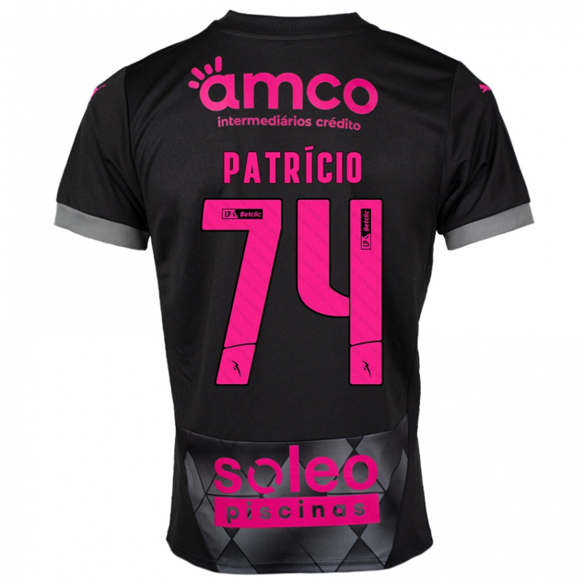 Kinder Nuno Patrício #74 Schwarz Rosa Auswärtstrikot Trikot 2024/25 T-Shirt Österreich