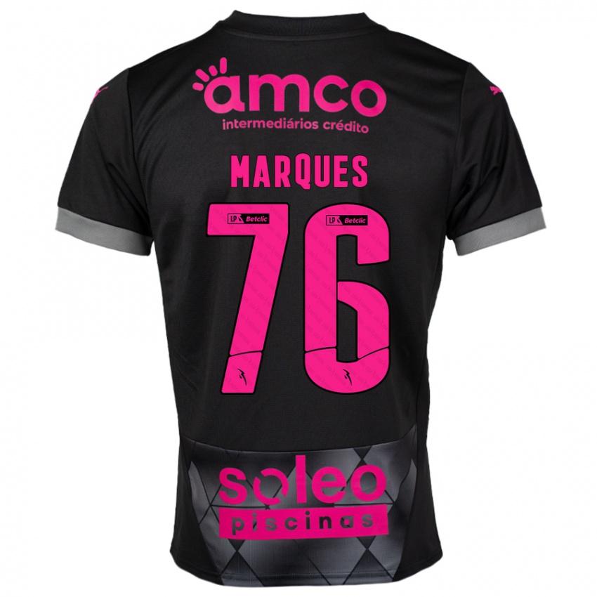 Kinder Tomás Marques #76 Schwarz Rosa Auswärtstrikot Trikot 2024/25 T-Shirt Österreich