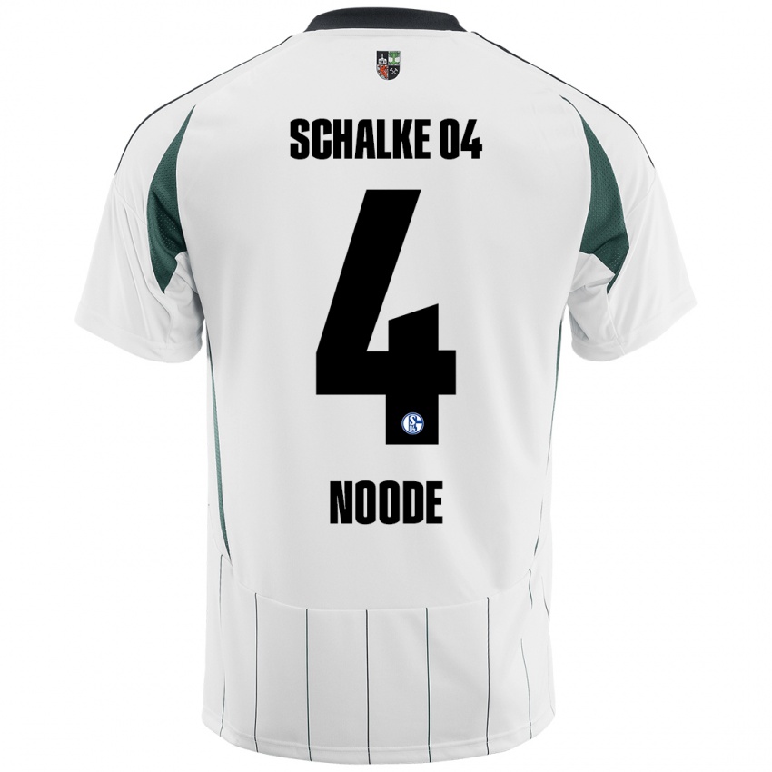 Kinder Steve Noode #4 Weiß Grün Auswärtstrikot Trikot 2024/25 T-Shirt Österreich