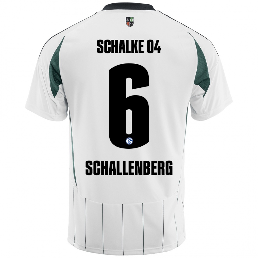 Kinder Ron Schallenberg #6 Weiß Grün Auswärtstrikot Trikot 2024/25 T-Shirt Österreich