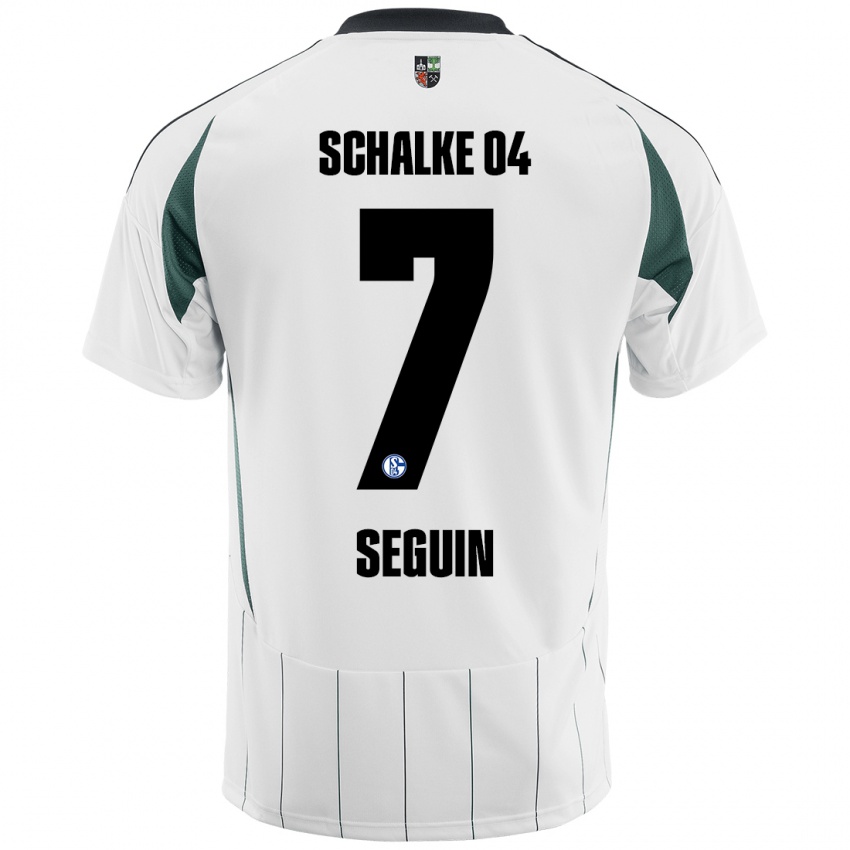 Kinder Paul Seguin #7 Weiß Grün Auswärtstrikot Trikot 2024/25 T-Shirt Österreich