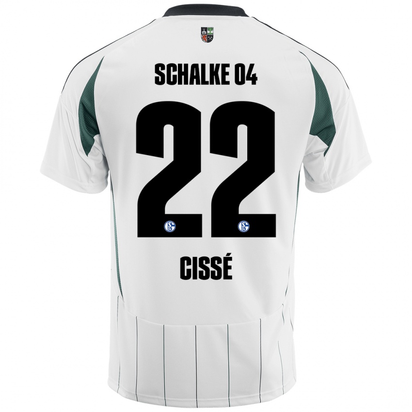 Kinder Ibrahima Cissé #22 Weiß Grün Auswärtstrikot Trikot 2024/25 T-Shirt Österreich