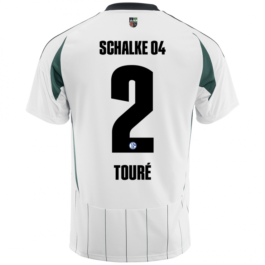 Kinder Tidiane Touré #2 Weiß Grün Auswärtstrikot Trikot 2024/25 T-Shirt Österreich